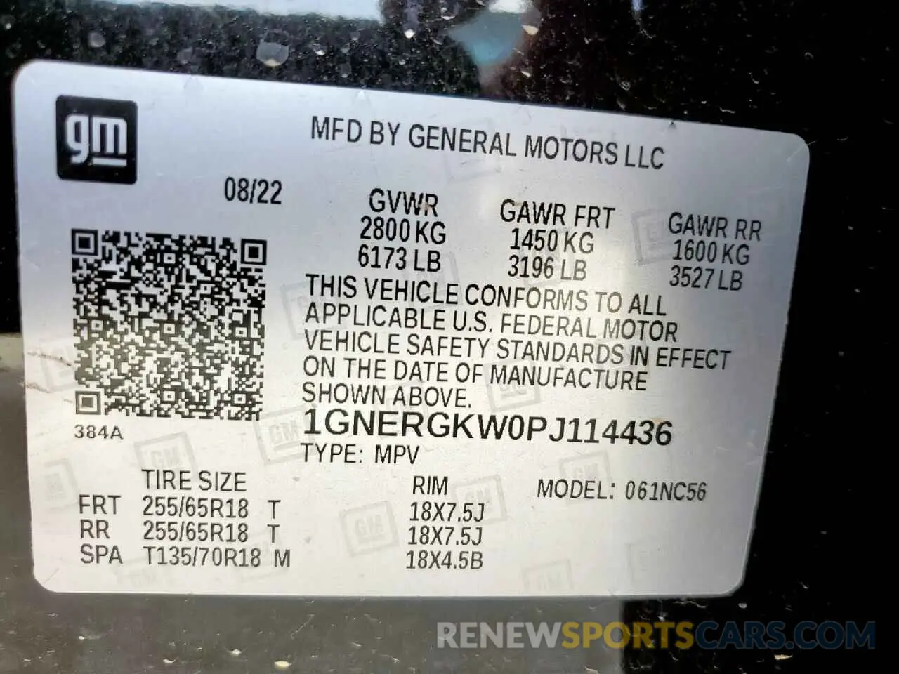 13 Photograph of a damaged car 1GNERGKW0PJ114436 CHEVROLET TRAVERSE 2023