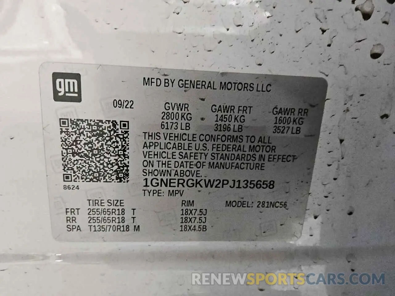 13 Photograph of a damaged car 1GNERGKW2PJ135658 CHEVROLET TRAVERSE 2023