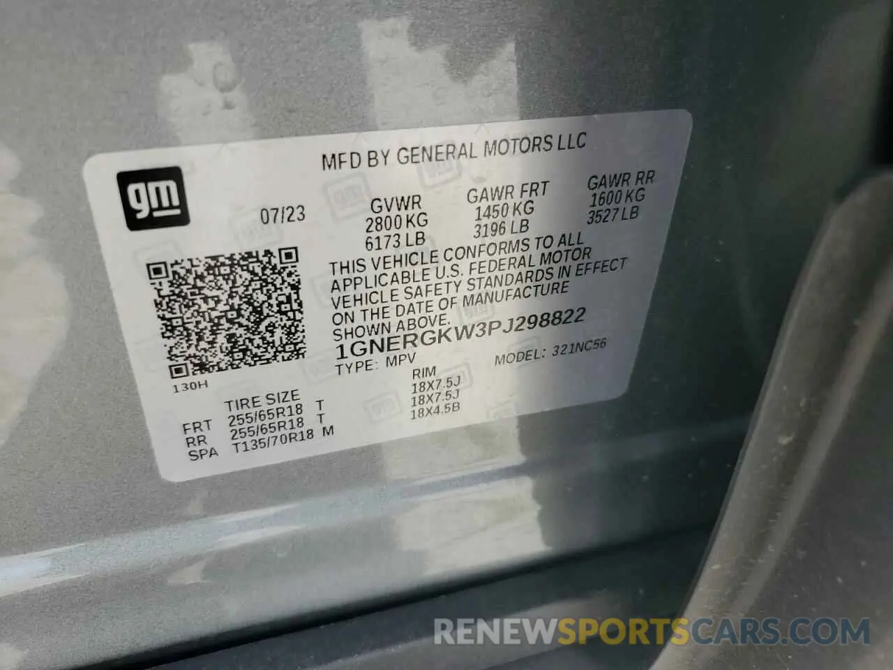 14 Photograph of a damaged car 1GNERGKW3PJ298822 CHEVROLET TRAVERSE 2023