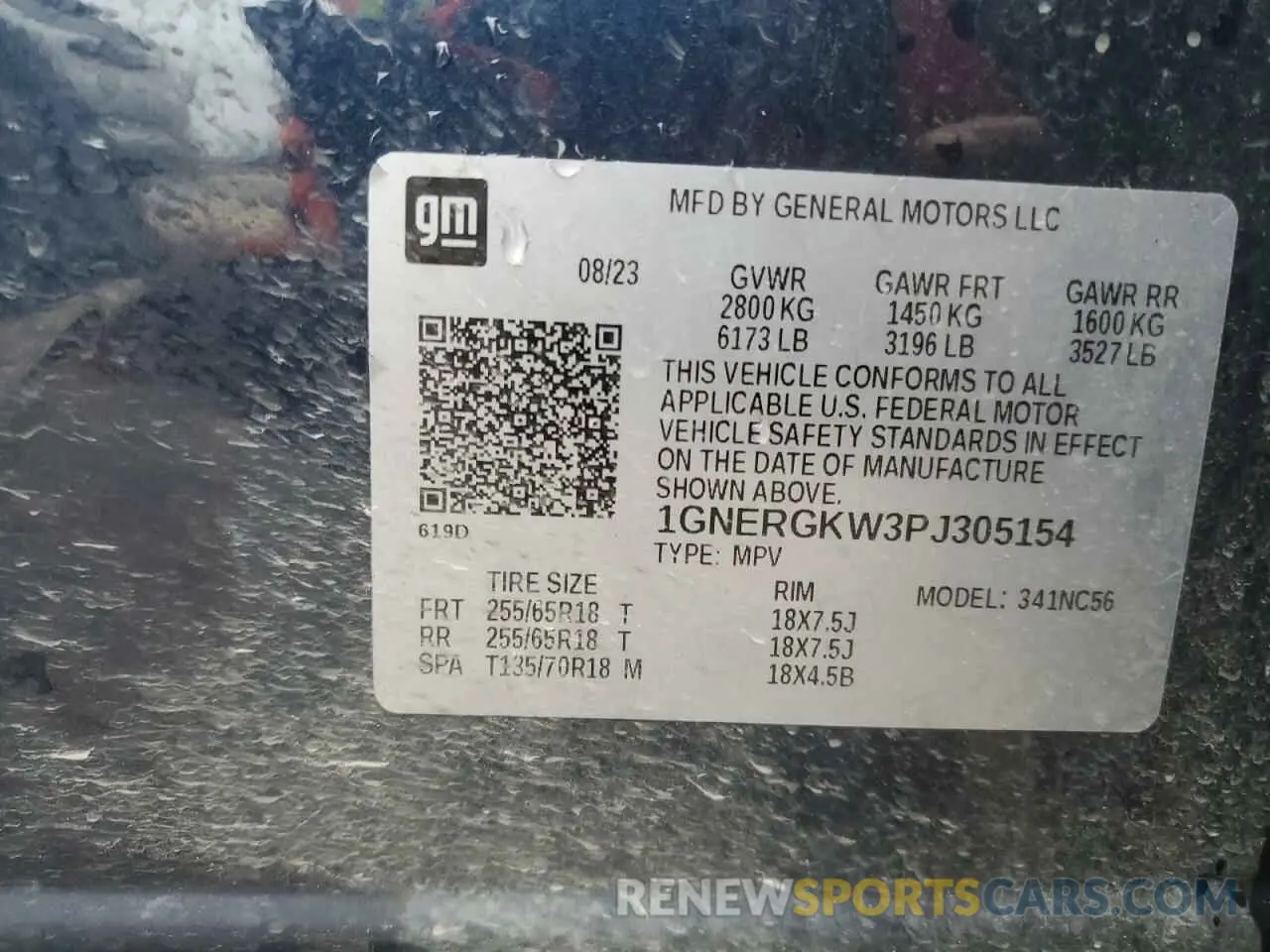 14 Photograph of a damaged car 1GNERGKW3PJ305154 CHEVROLET TRAVERSE 2023