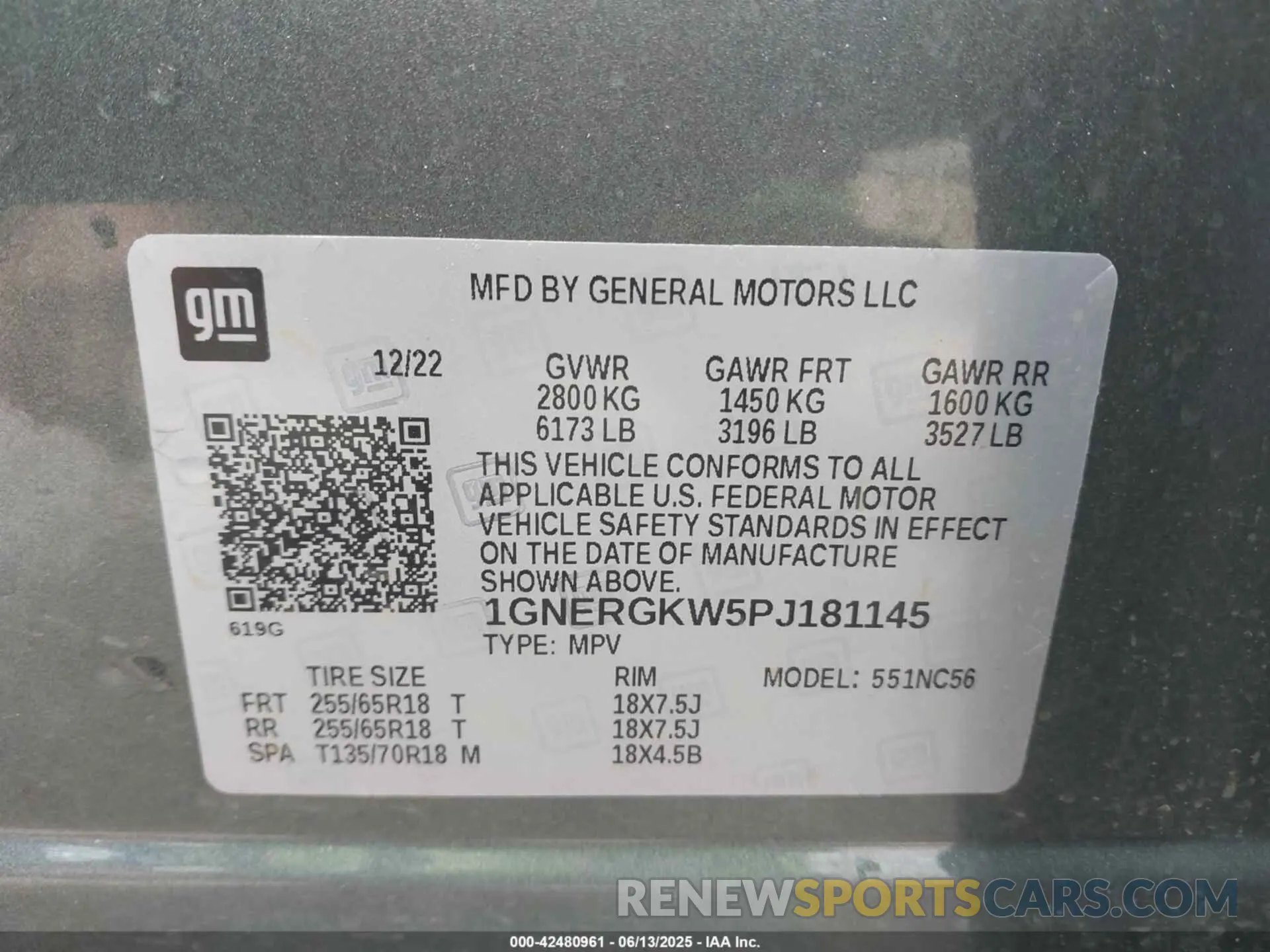 9 Photograph of a damaged car 1GNERGKW5PJ181145 CHEVROLET TRAVERSE 2023