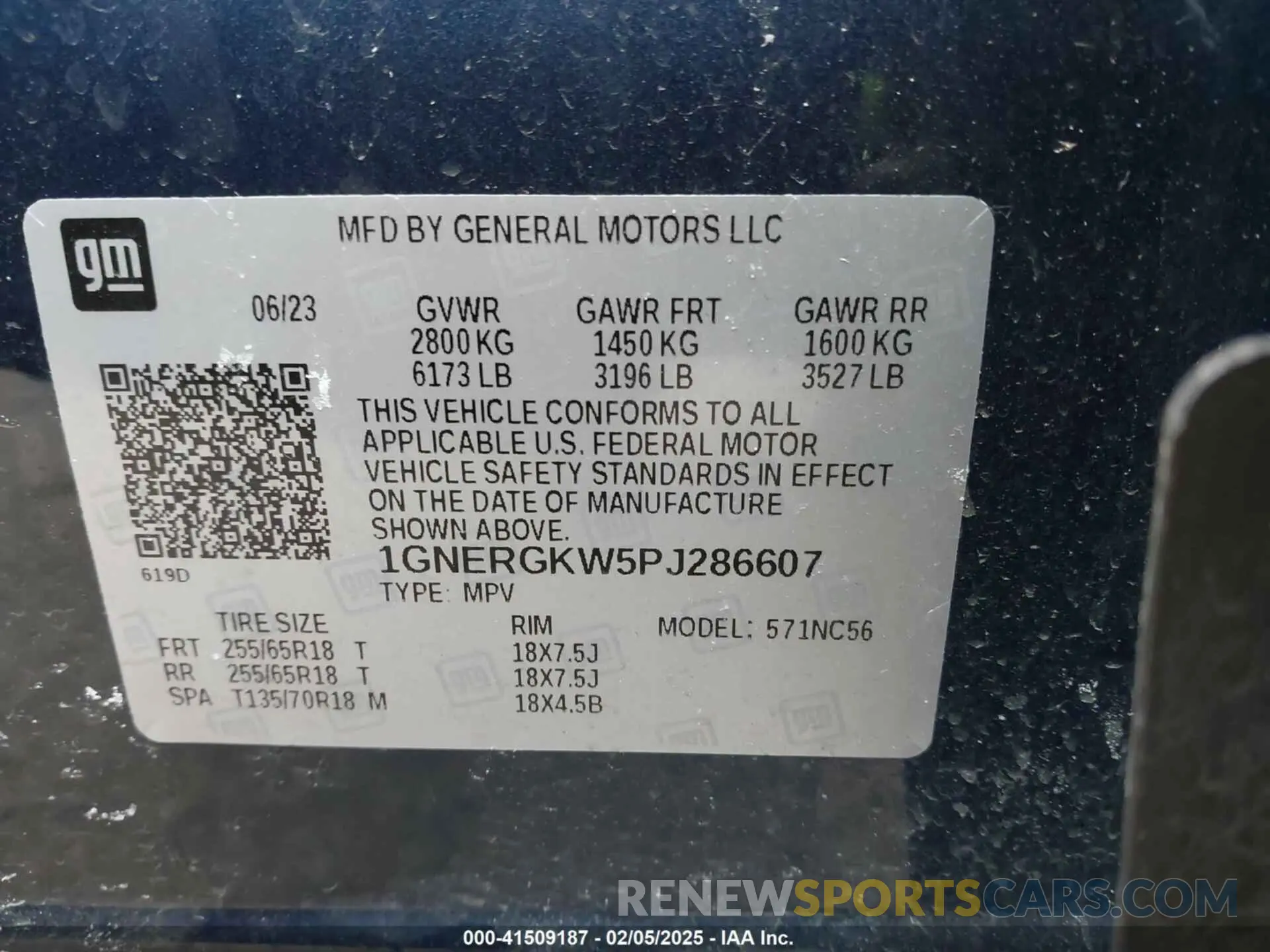 9 Photograph of a damaged car 1GNERGKW5PJ286607 CHEVROLET TRAVERSE 2023