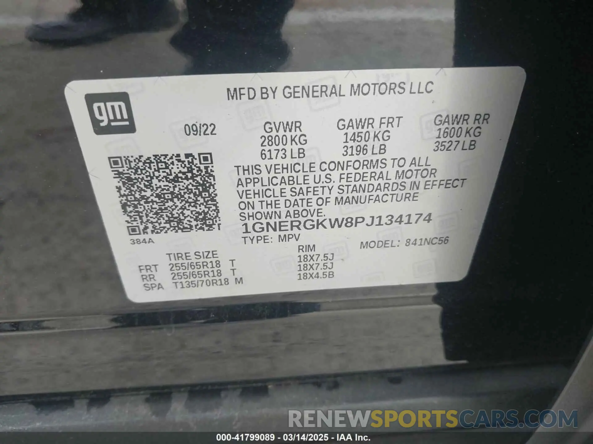 9 Photograph of a damaged car 1GNERGKW8PJ134174 CHEVROLET TRAVERSE 2023