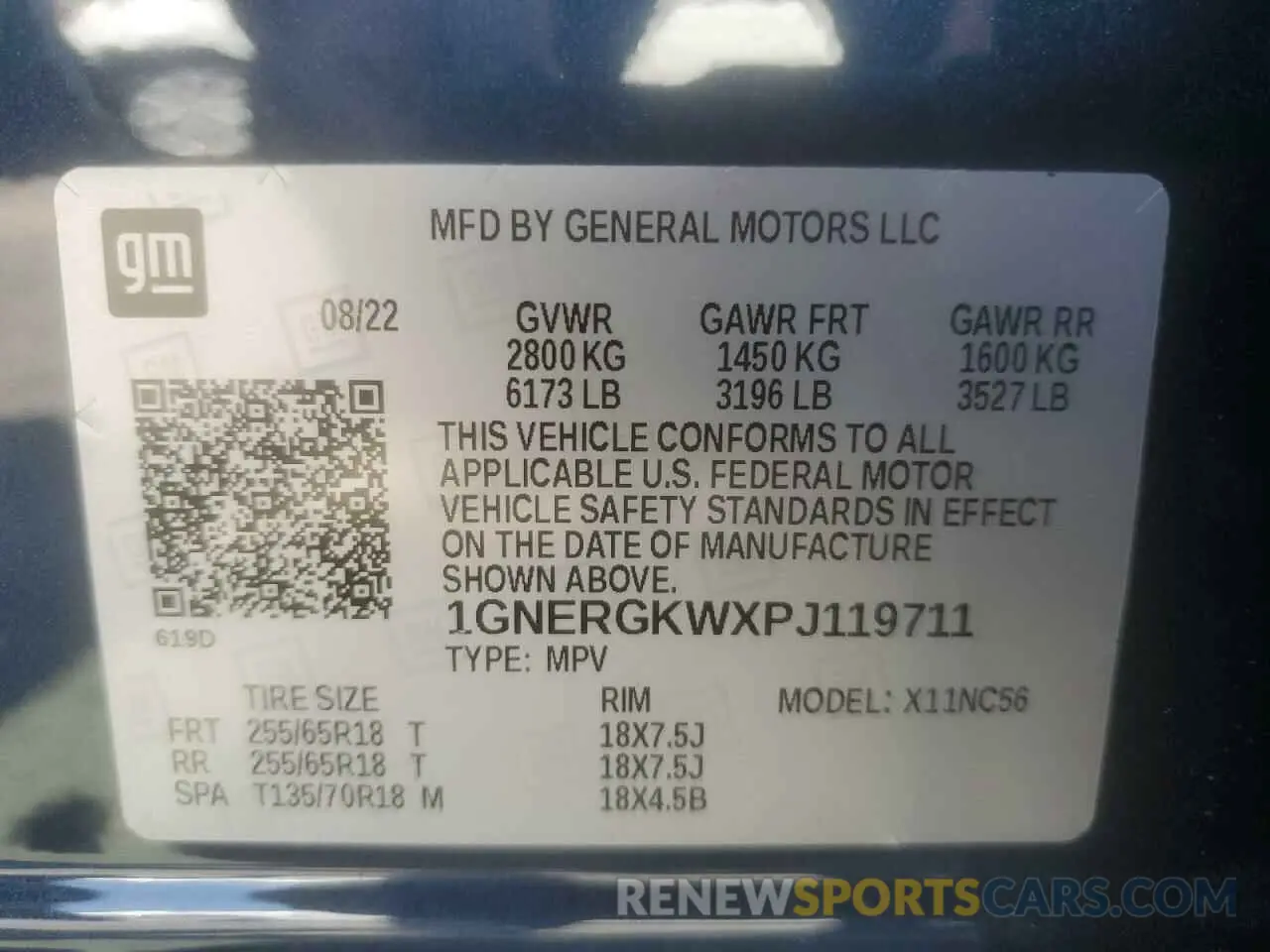 13 Photograph of a damaged car 1GNERGKWXPJ119711 CHEVROLET TRAVERSE 2023