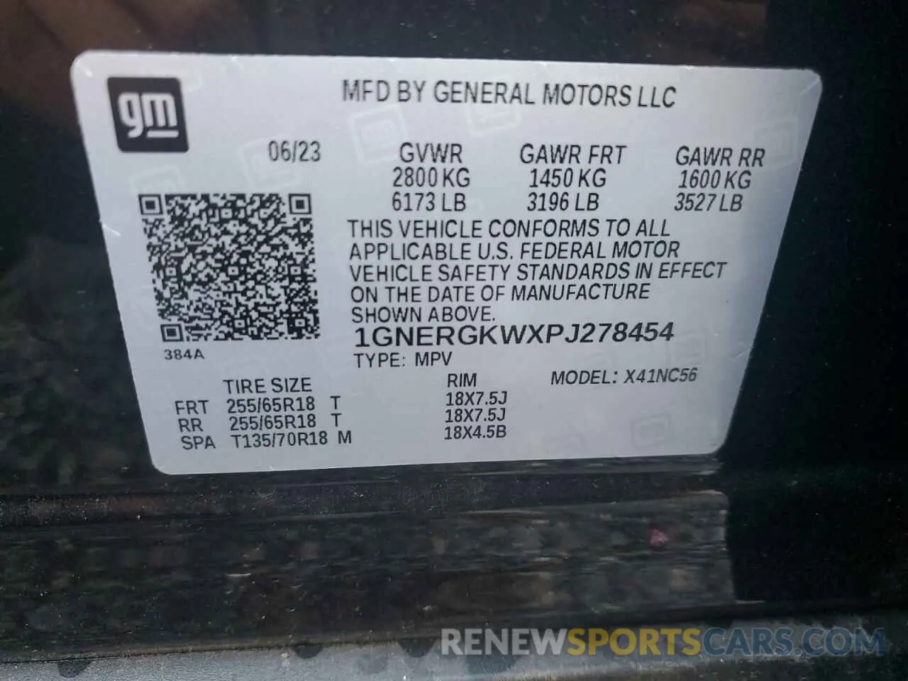 14 Photograph of a damaged car 1GNERGKWXPJ278454 CHEVROLET TRAVERSE 2023
