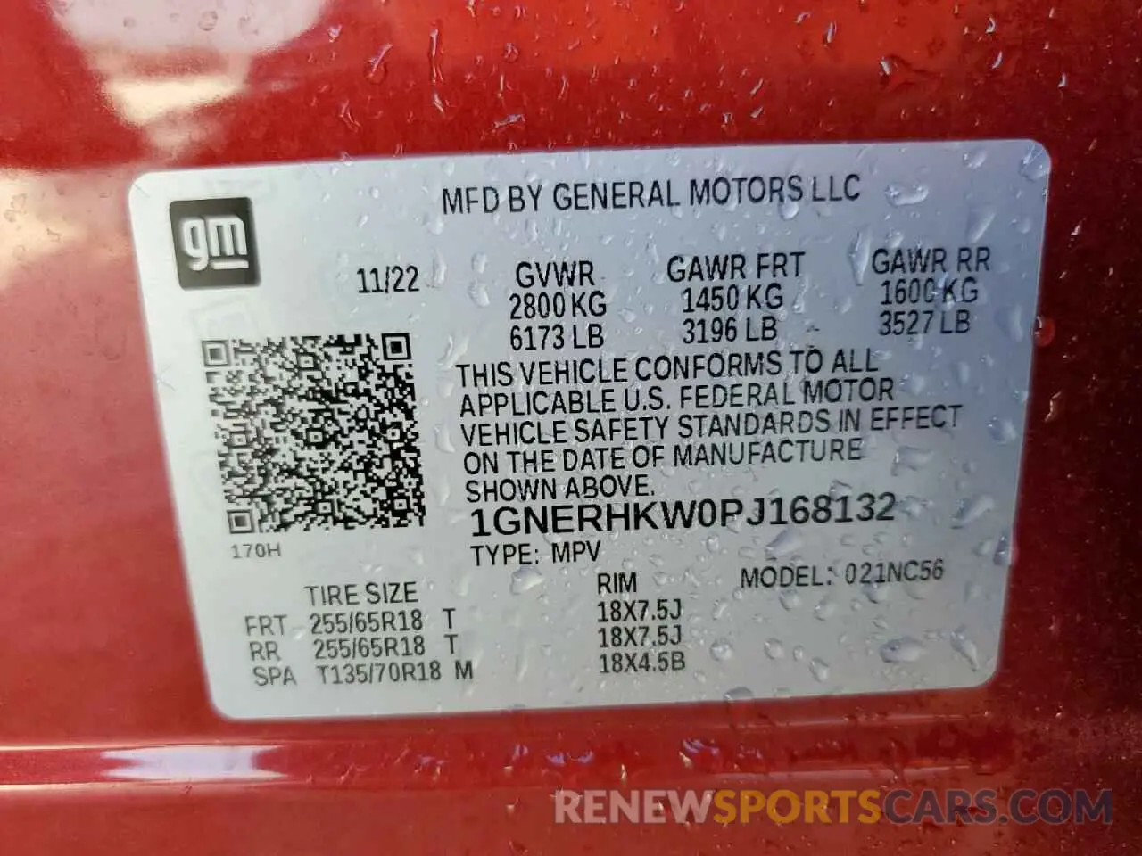 14 Photograph of a damaged car 1GNERHKW0PJ168132 CHEVROLET TRAVERSE 2023