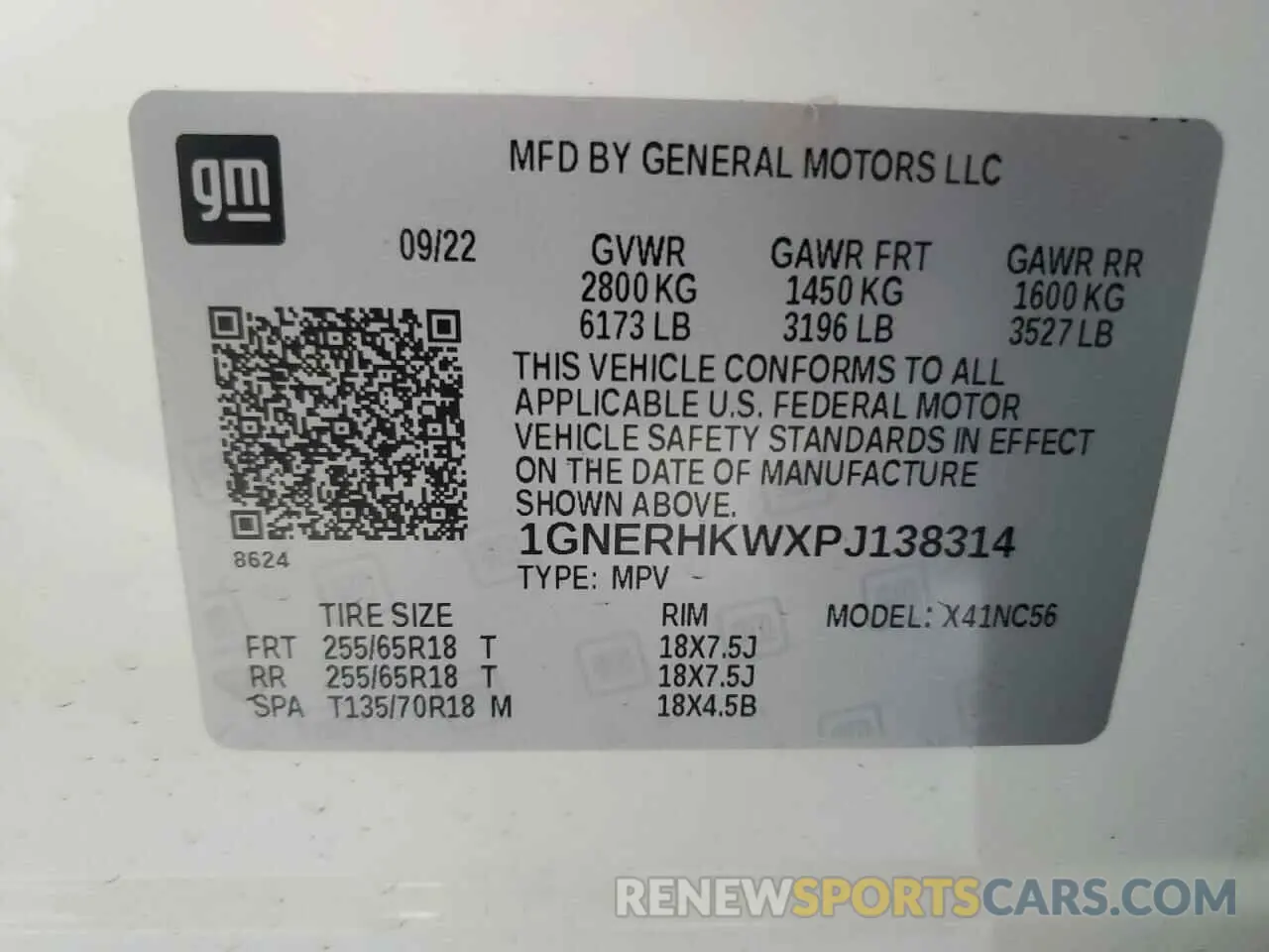 13 Photograph of a damaged car 1GNERHKWXPJ138314 CHEVROLET TRAVERSE 2023