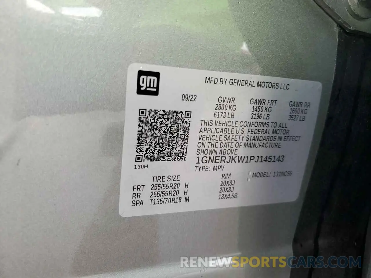 13 Photograph of a damaged car 1GNERJKW1PJ145143 CHEVROLET TRAVERSE 2023