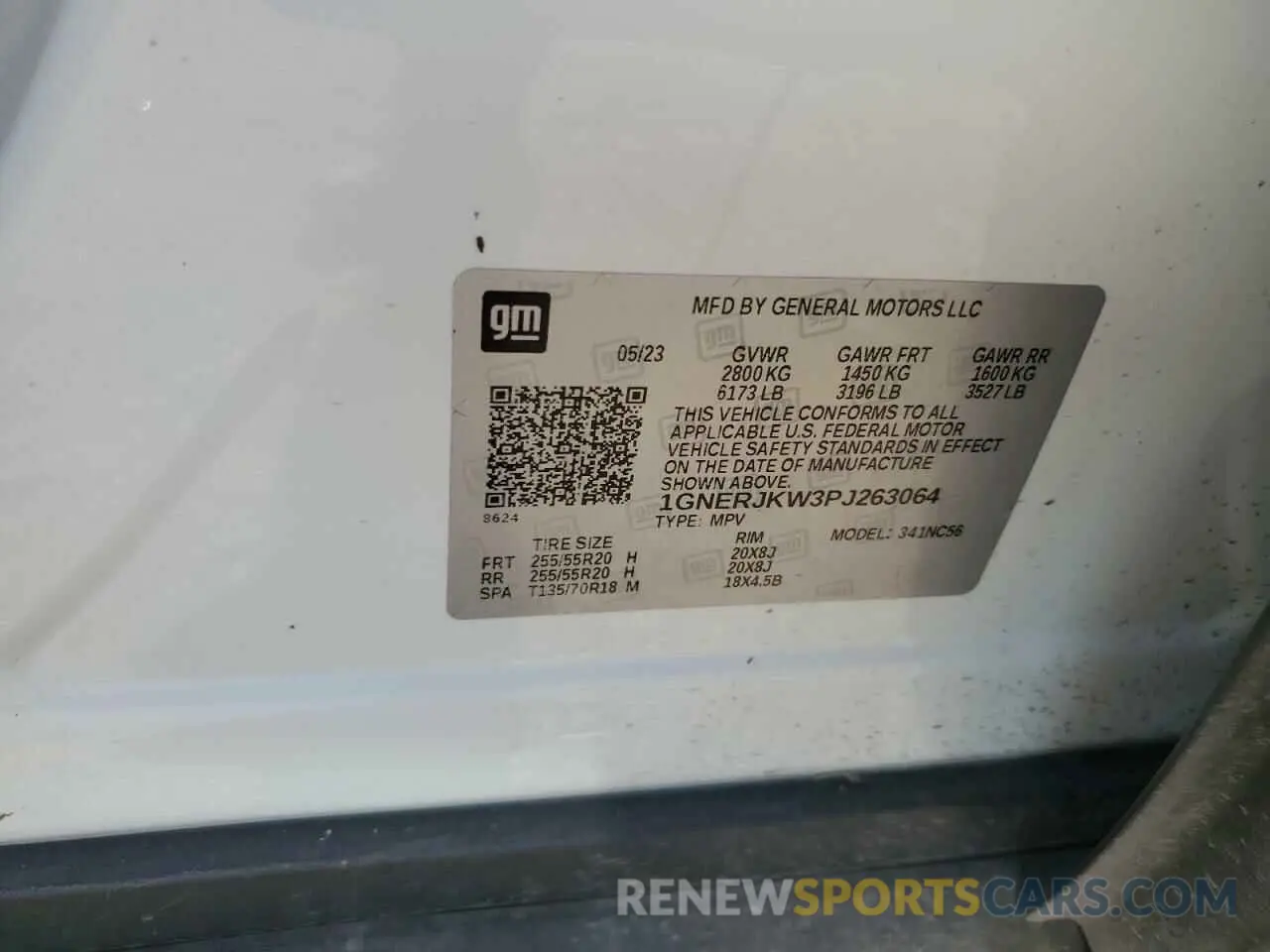 13 Photograph of a damaged car 1GNERJKW3PJ263064 CHEVROLET TRAVERSE 2023