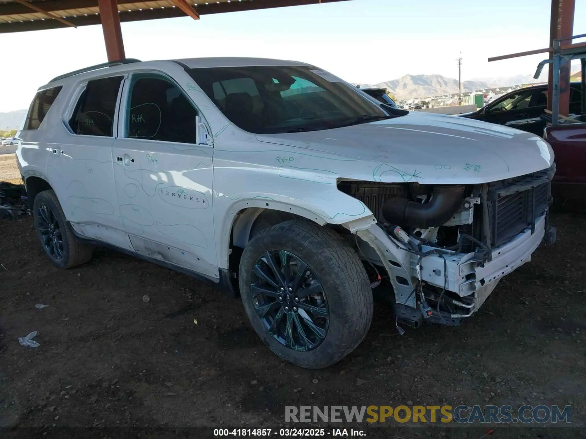 1 Photograph of a damaged car 1GNERJKW7PJ230813 CHEVROLET TRAVERSE 2023