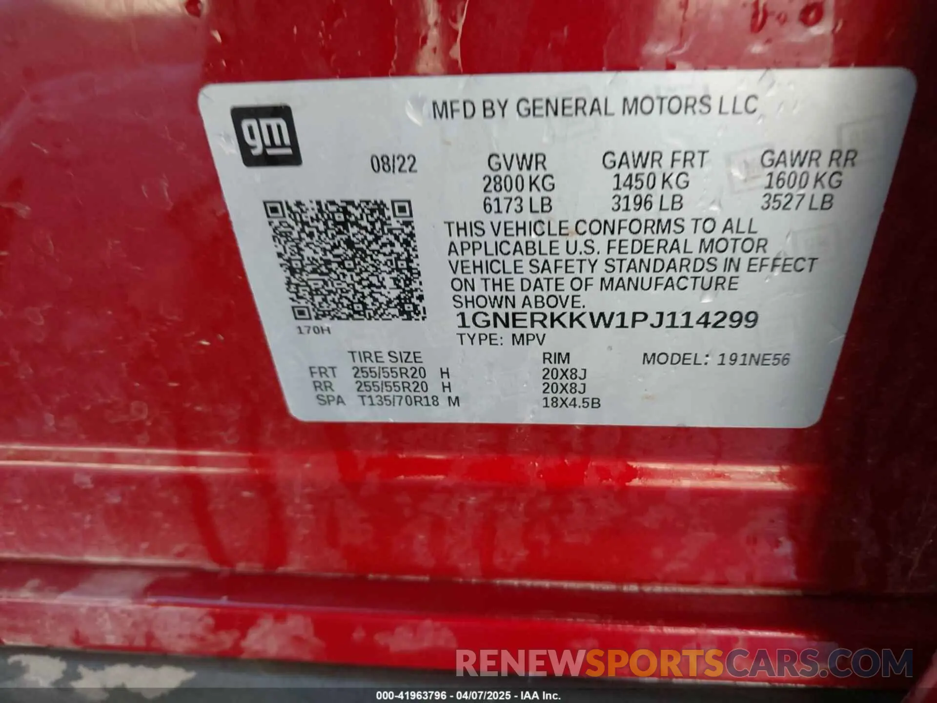 9 Photograph of a damaged car 1GNERKKW1PJ114299 CHEVROLET TRAVERSE 2023