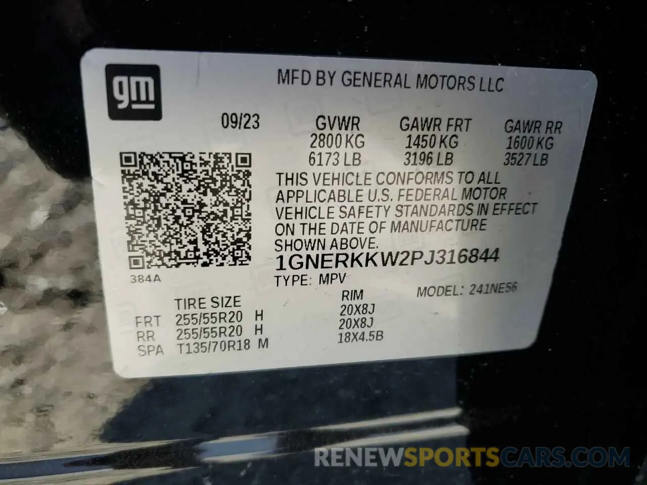 13 Photograph of a damaged car 1GNERKKW2PJ316844 CHEVROLET TRAVERSE 2023