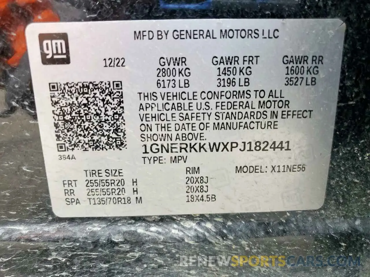 13 Photograph of a damaged car 1GNERKKWXPJ182441 CHEVROLET TRAVERSE 2023