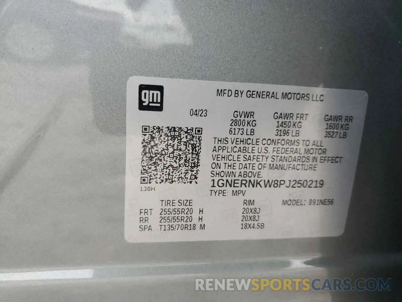 13 Photograph of a damaged car 1GNERNKW8PJ250219 CHEVROLET TRAVERSE 2023