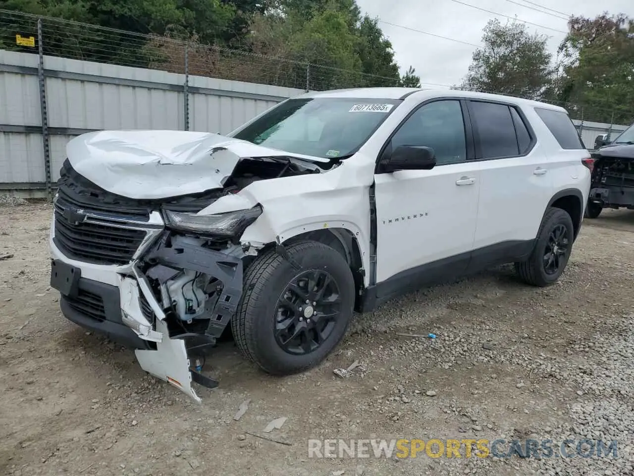 1 Photograph of a damaged car 1GNEVFKW5PJ143078 CHEVROLET TRAVERSE 2023