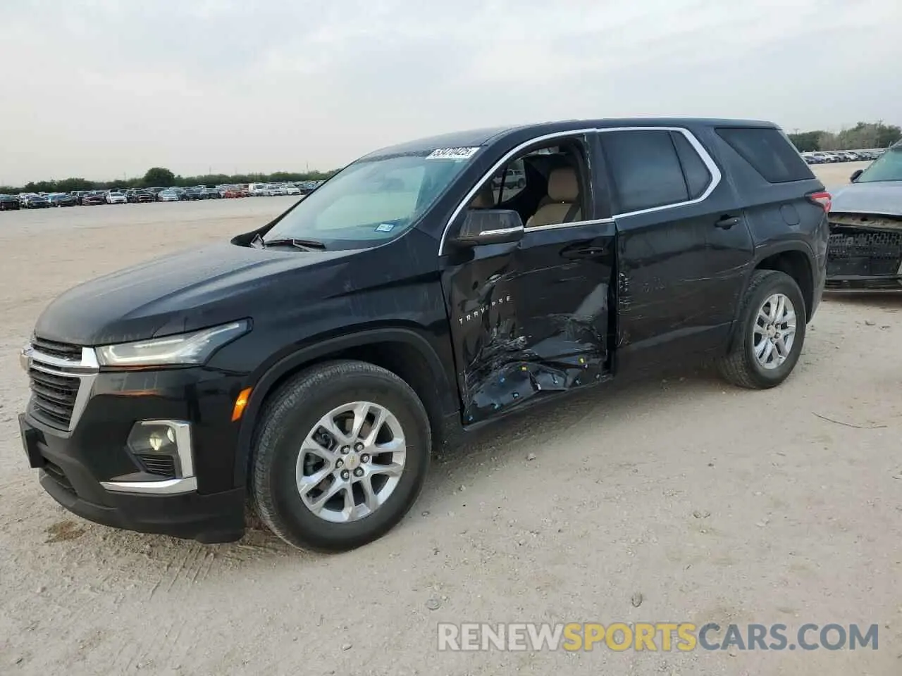 1 Photograph of a damaged car 1GNEVFKW7PJ334503 CHEVROLET TRAVERSE 2023