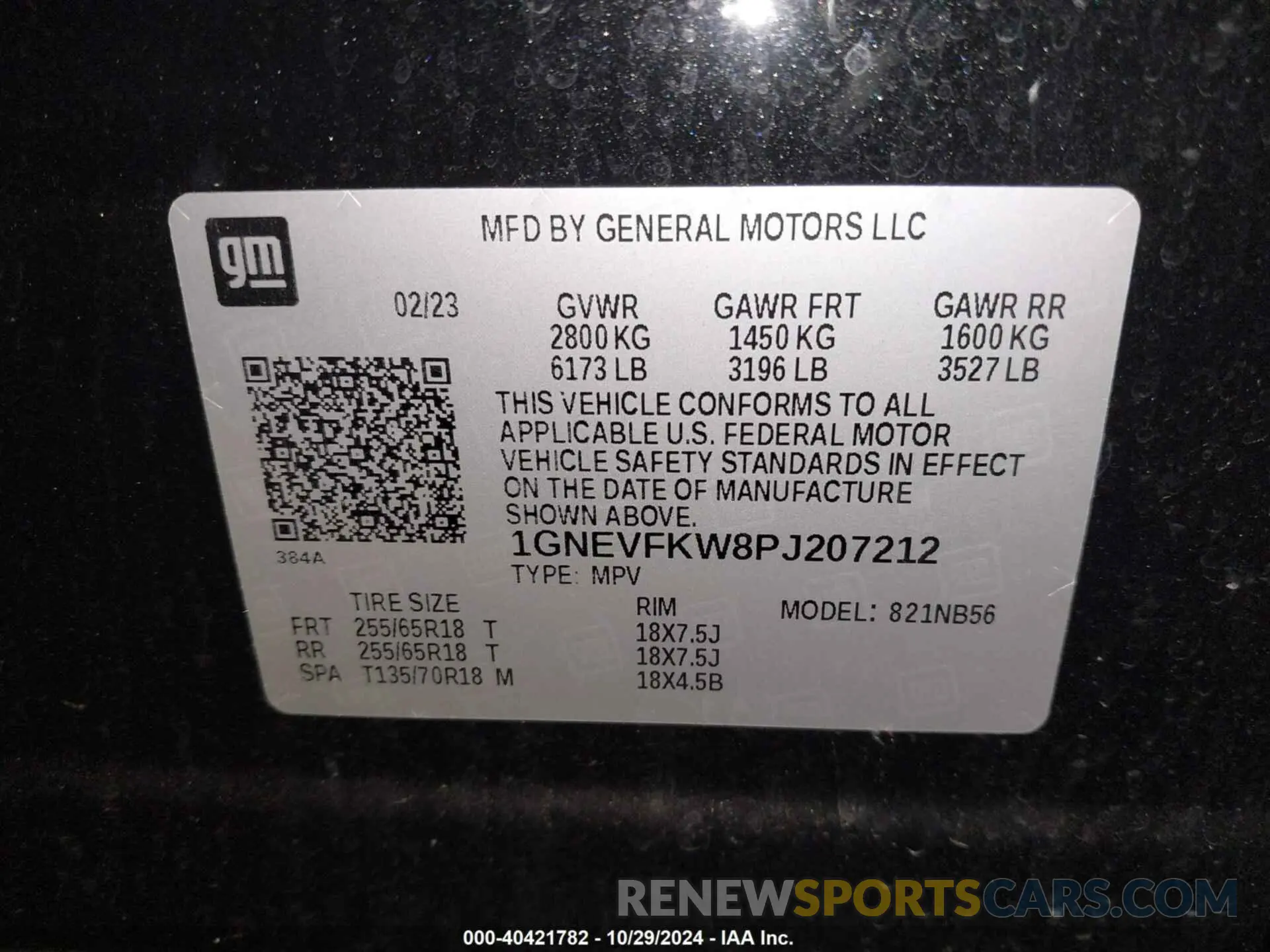 9 Photograph of a damaged car 1GNEVFKW8PJ207212 CHEVROLET TRAVERSE 2023