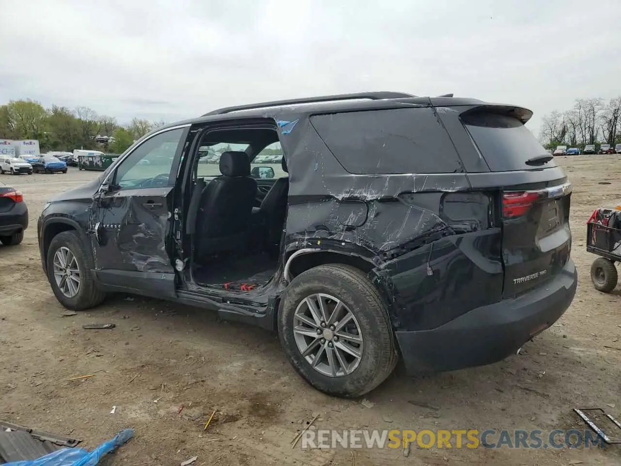2 Photograph of a damaged car 1GNEVGKW7PJ138650 CHEVROLET TRAVERSE 2023