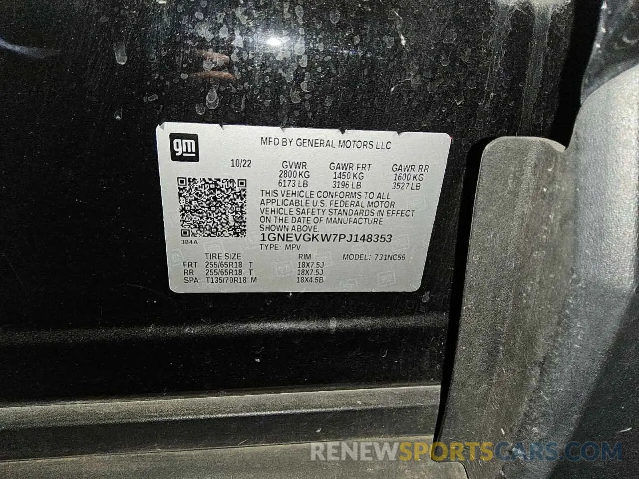 13 Photograph of a damaged car 1GNEVGKW7PJ148353 CHEVROLET TRAVERSE 2023