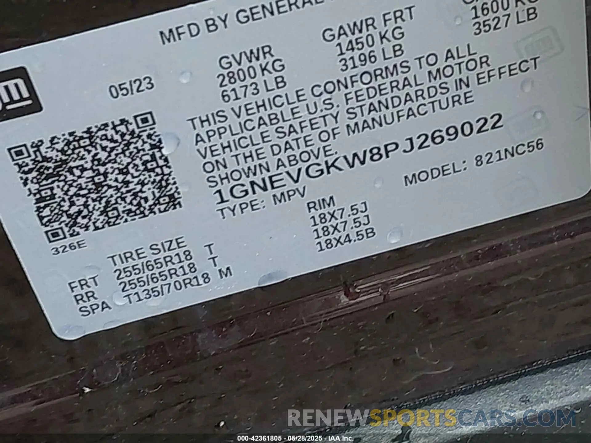 9 Photograph of a damaged car 1GNEVGKW8PJ269022 CHEVROLET TRAVERSE 2023
