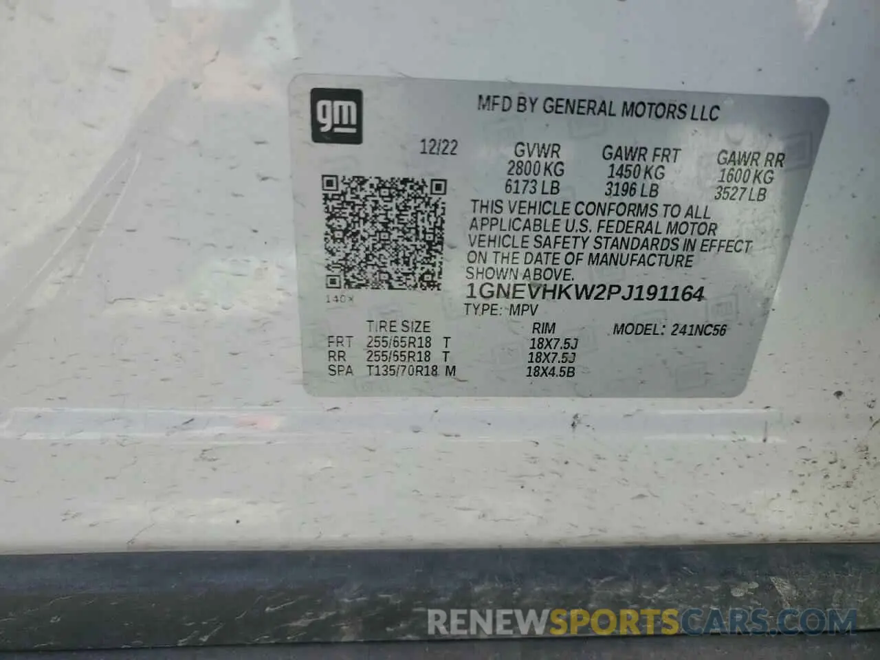 15 Photograph of a damaged car 1GNEVHKW2PJ191164 CHEVROLET TRAVERSE 2023