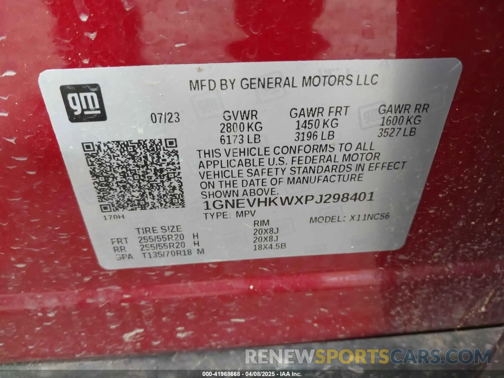 9 Photograph of a damaged car 1GNEVHKWXPJ298401 CHEVROLET TRAVERSE 2023