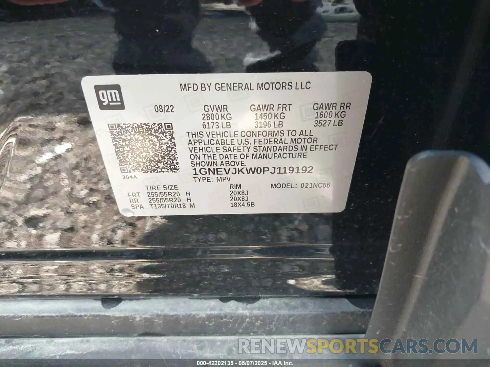 9 Photograph of a damaged car 1GNEVJKW0PJ119192 CHEVROLET TRAVERSE 2023