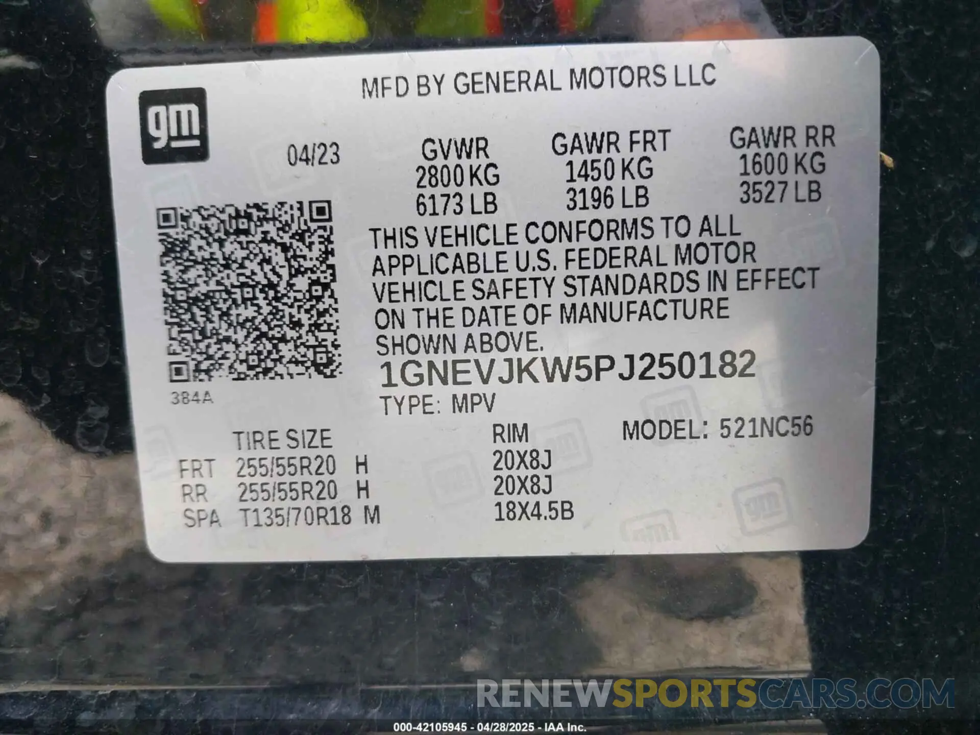 9 Photograph of a damaged car 1GNEVJKW5PJ250182 CHEVROLET TRAVERSE 2023
