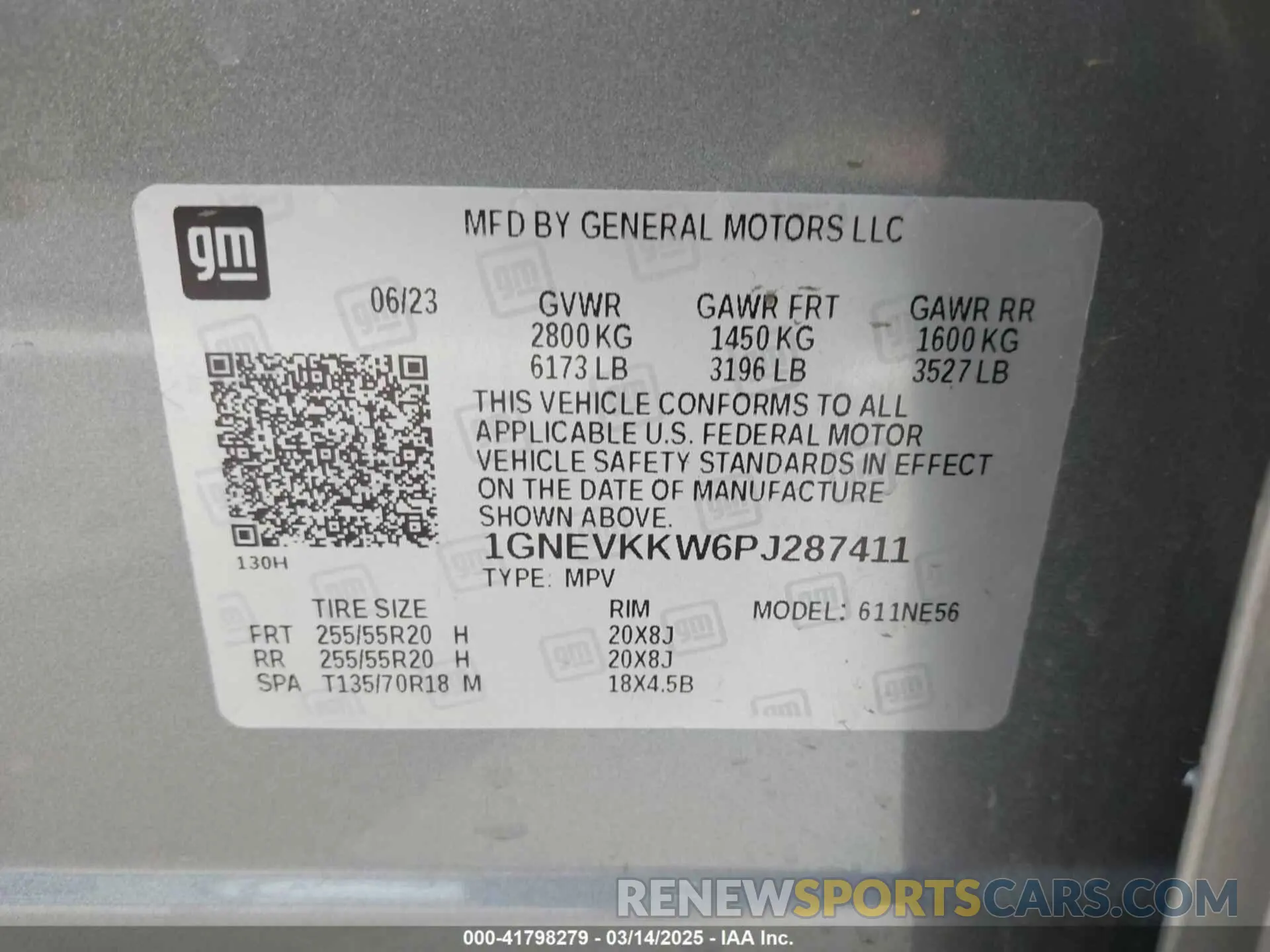 9 Photograph of a damaged car 1GNEVKKW6PJ287411 CHEVROLET TRAVERSE 2023