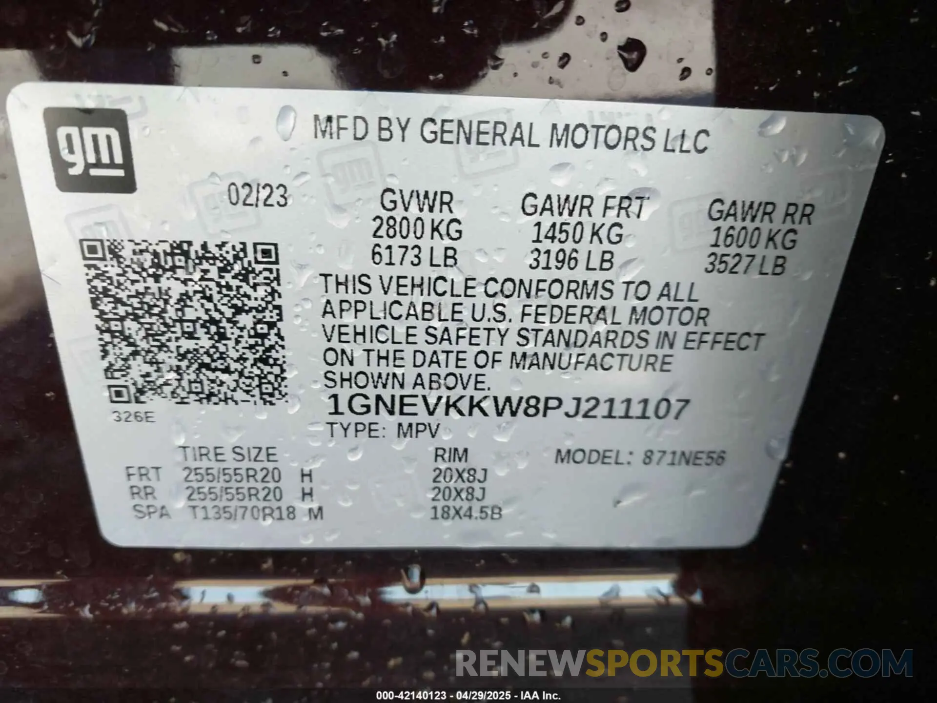 9 Photograph of a damaged car 1GNEVKKW8PJ211107 CHEVROLET TRAVERSE 2023
