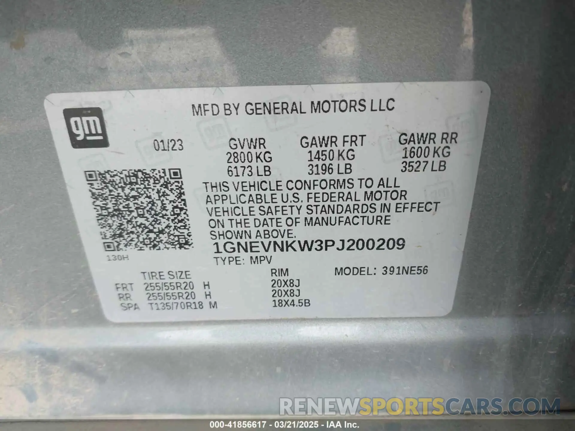 9 Photograph of a damaged car 1GNEVNKW3PJ200209 CHEVROLET TRAVERSE 2023