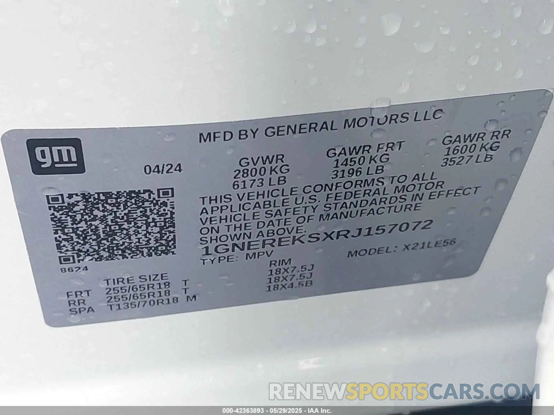 9 Photograph of a damaged car 1GNEREKSXRJ157072 CHEVROLET TRAVERSE 2024