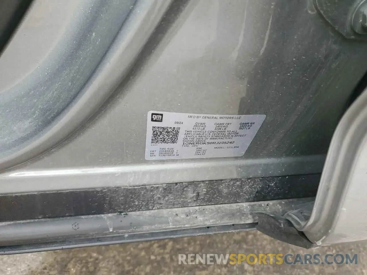15 Photograph of a damaged car 1GNERGKS0RJ235242 CHEVROLET TRAVERSE 2024
