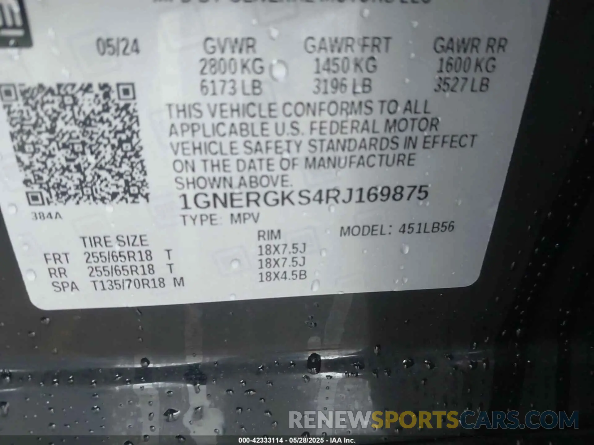 9 Photograph of a damaged car 1GNERGKS4RJ169875 CHEVROLET TRAVERSE 2024