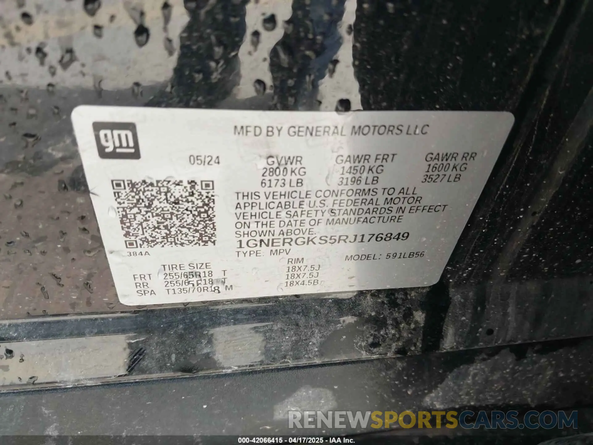 9 Photograph of a damaged car 1GNERGKS5RJ176849 CHEVROLET TRAVERSE 2024