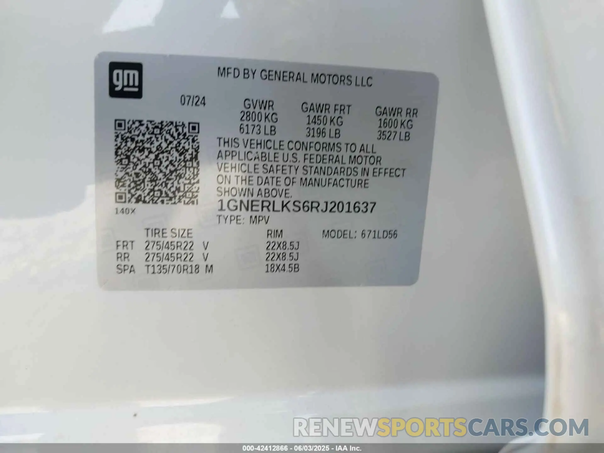 9 Photograph of a damaged car 1GNERLKS6RJ201637 CHEVROLET TRAVERSE 2024