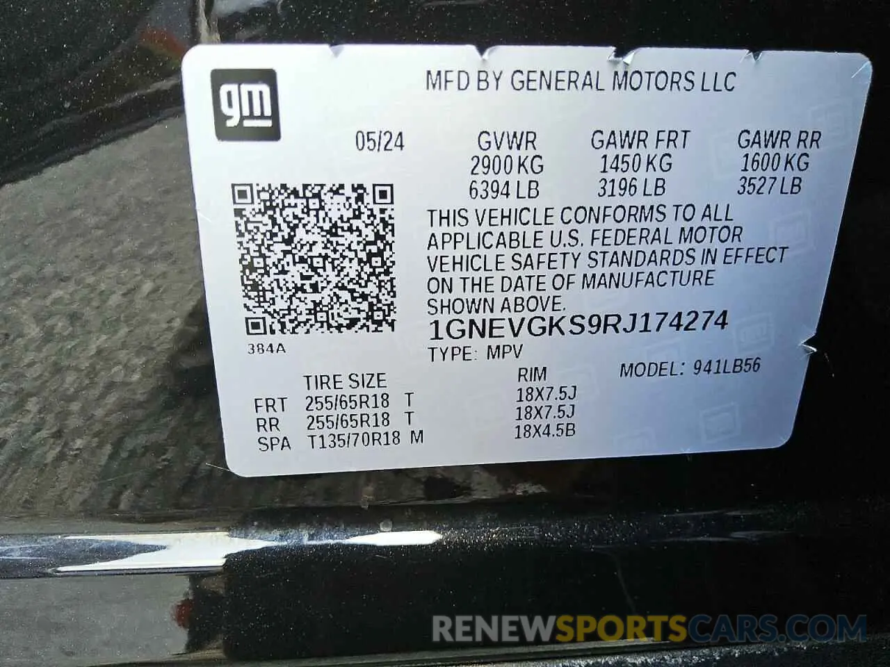 13 Photograph of a damaged car 1GNEVGKS9RJ174274 CHEVROLET TRAVERSE 2024