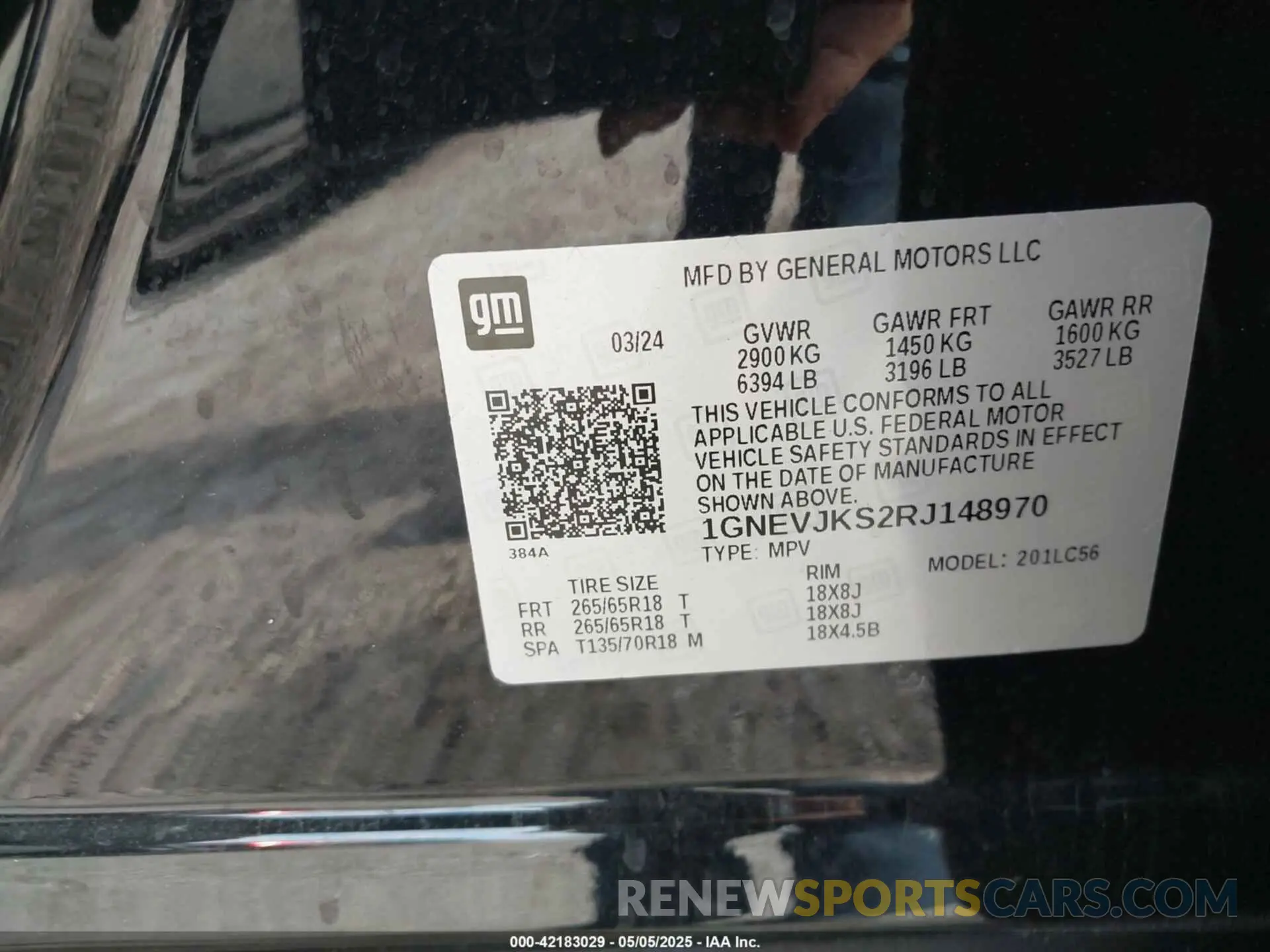 9 Photograph of a damaged car 1GNEVJKS2RJ148970 CHEVROLET TRAVERSE 2024