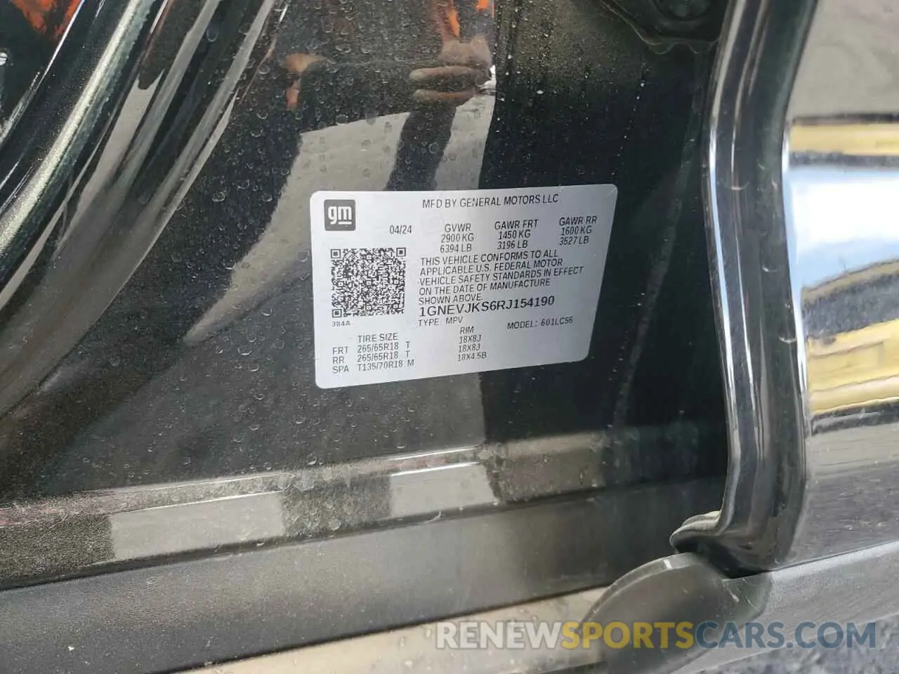15 Photograph of a damaged car 1GNEVJKS6RJ154190 CHEVROLET TRAVERSE 2024