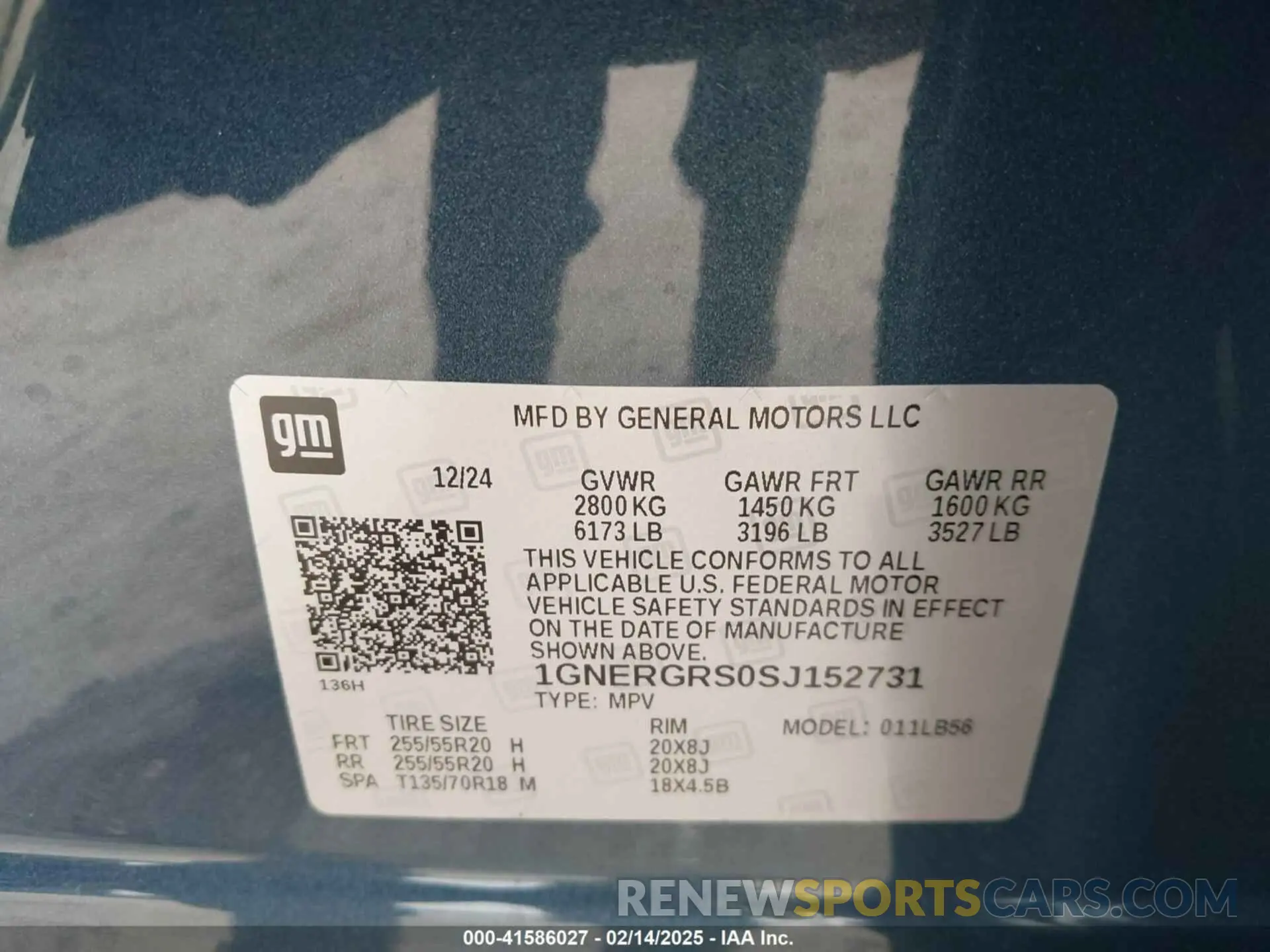 9 Photograph of a damaged car 1GNERGRS0SJ152731 CHEVROLET TRAVERSE 2025