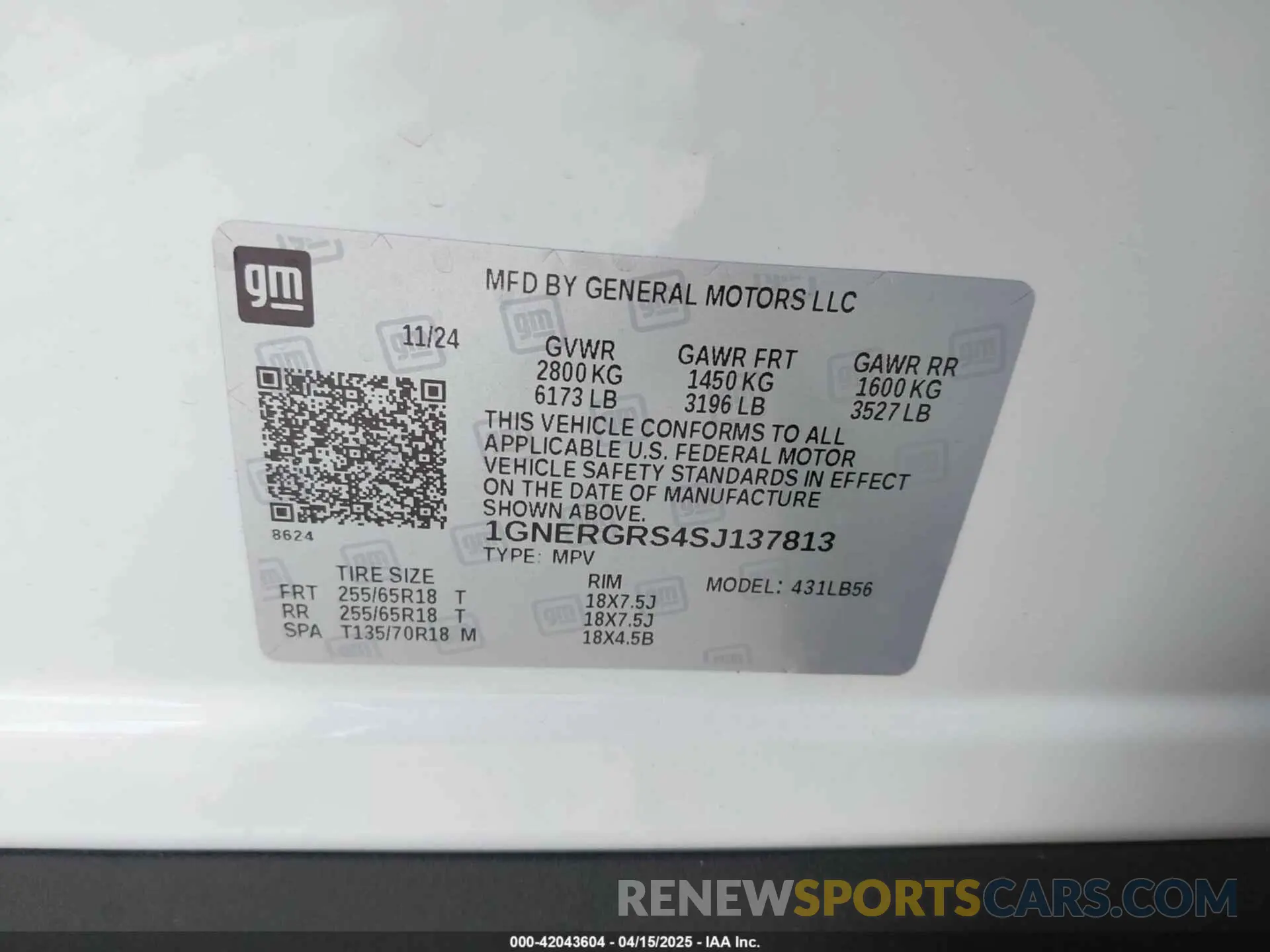 9 Photograph of a damaged car 1GNERGRS4SJ137813 CHEVROLET TRAVERSE 2025