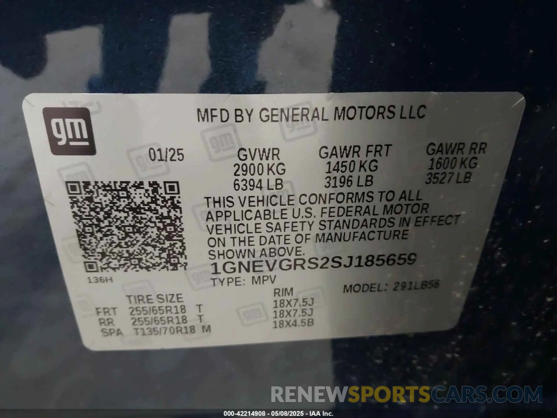9 Photograph of a damaged car 1GNEVGRS2SJ185659 CHEVROLET TRAVERSE 2025
