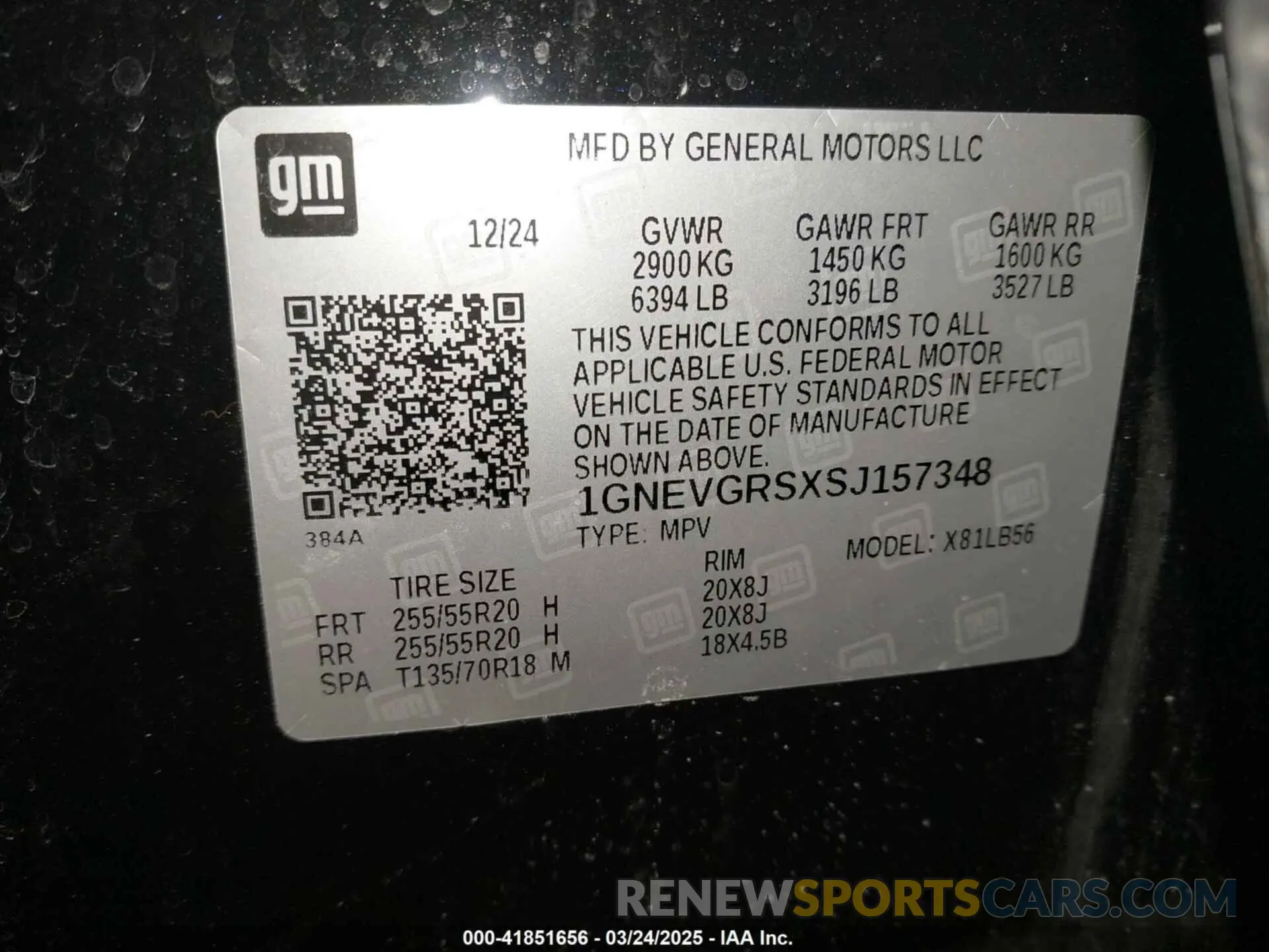 9 Photograph of a damaged car 1GNEVGRSXSJ157348 CHEVROLET TRAVERSE 2025
