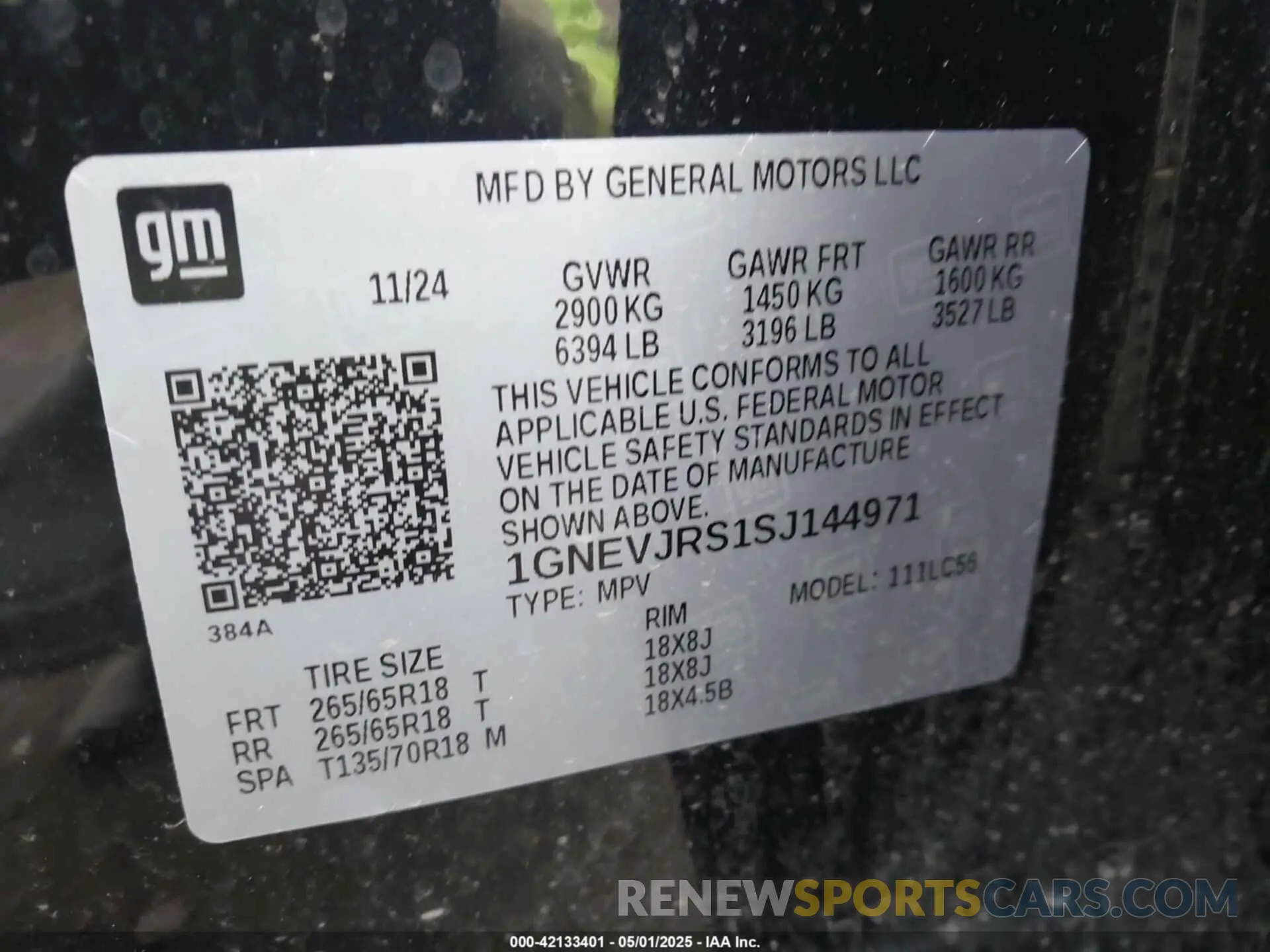 9 Photograph of a damaged car 1GNEVJRS1SJ144971 CHEVROLET TRAVERSE 2025