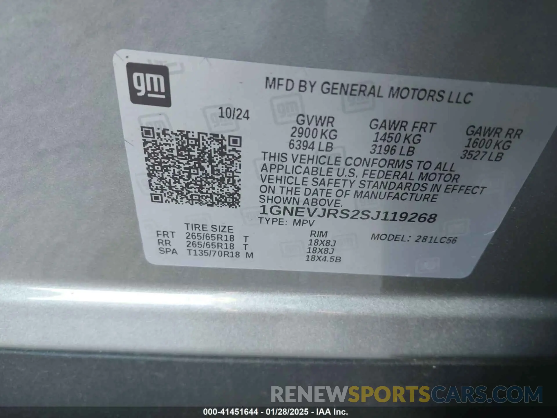 9 Photograph of a damaged car 1GNEVJRS2SJ119268 CHEVROLET TRAVERSE 2025