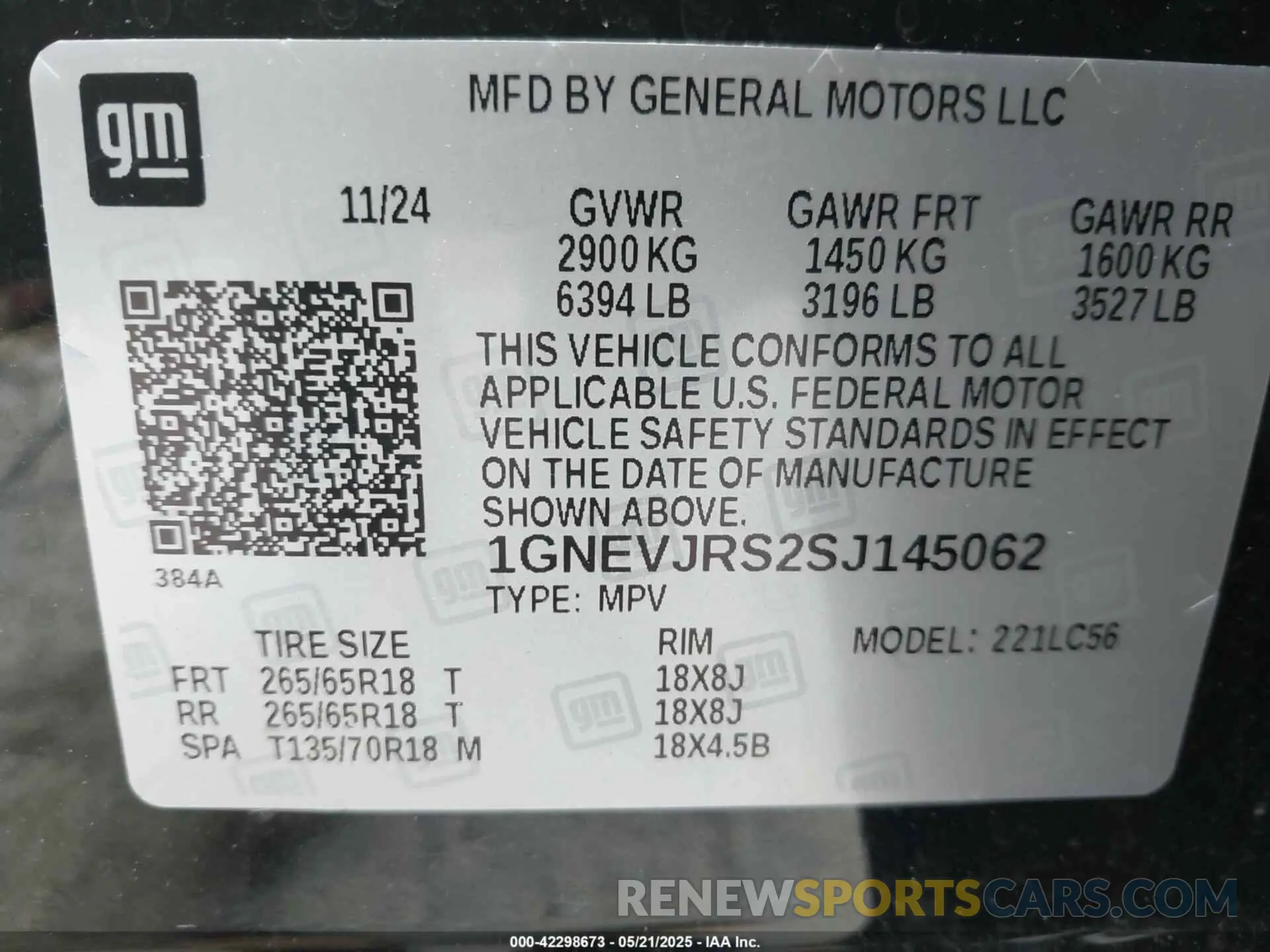 9 Photograph of a damaged car 1GNEVJRS2SJ145062 CHEVROLET TRAVERSE 2025