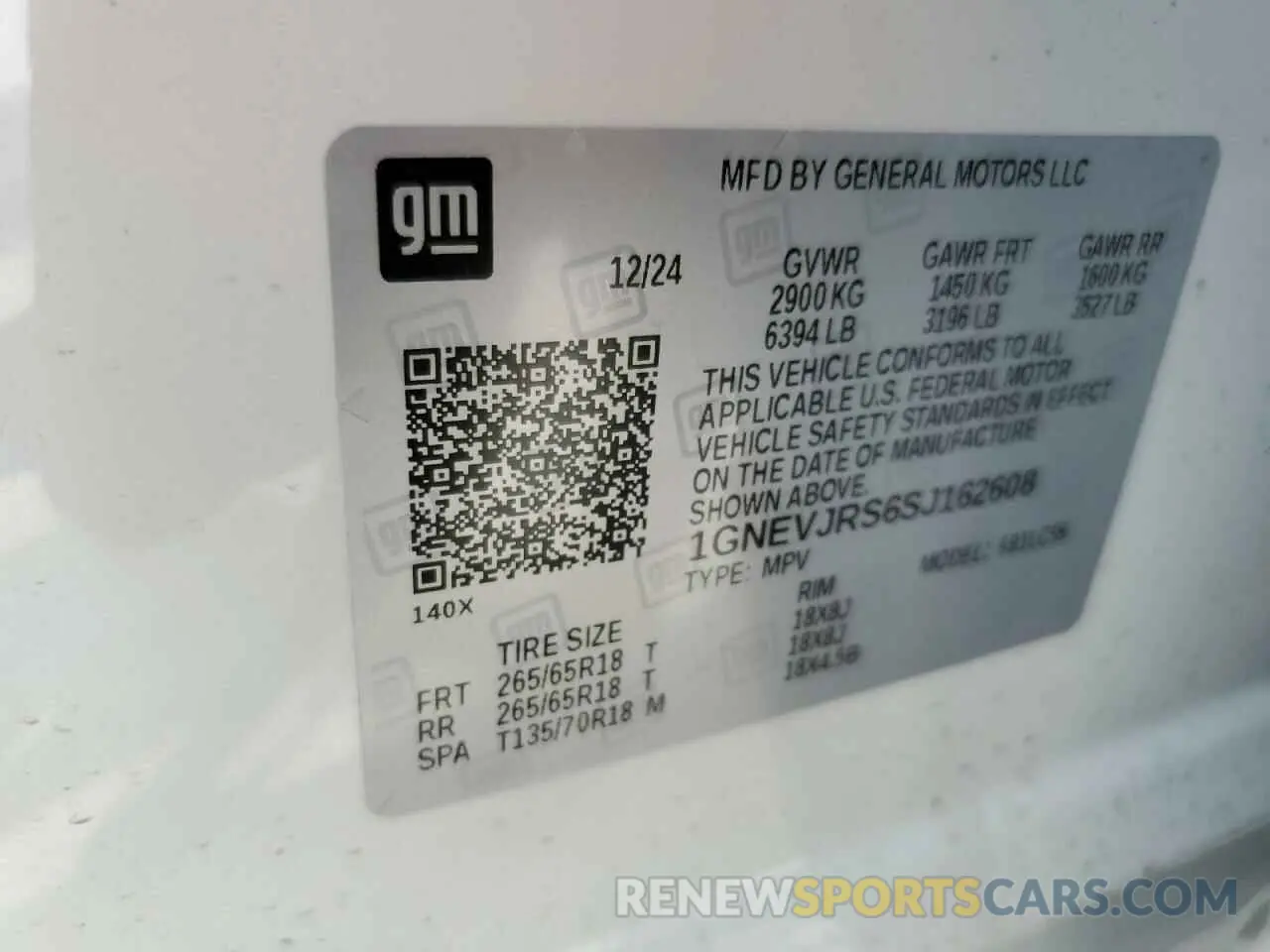 14 Photograph of a damaged car 1GNEVJRS6SJ162608 CHEVROLET TRAVERSE Z 2025
