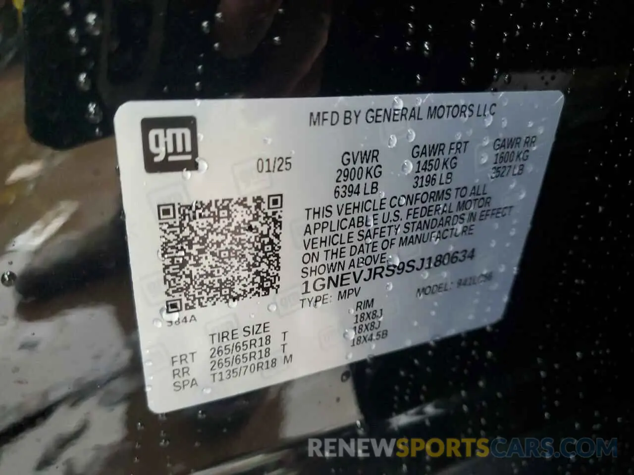 13 Photograph of a damaged car 1GNEVJRS9SJ180634 CHEVROLET TRAVERSE Z 2025