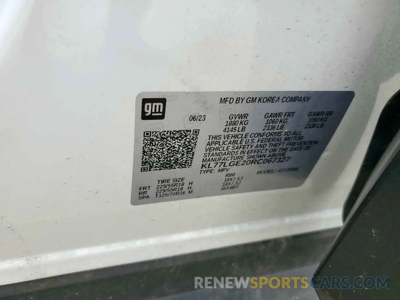 13 Photograph of a damaged car KL77LGE20RC067327 CHEVROLET TRAX 1RS 2024