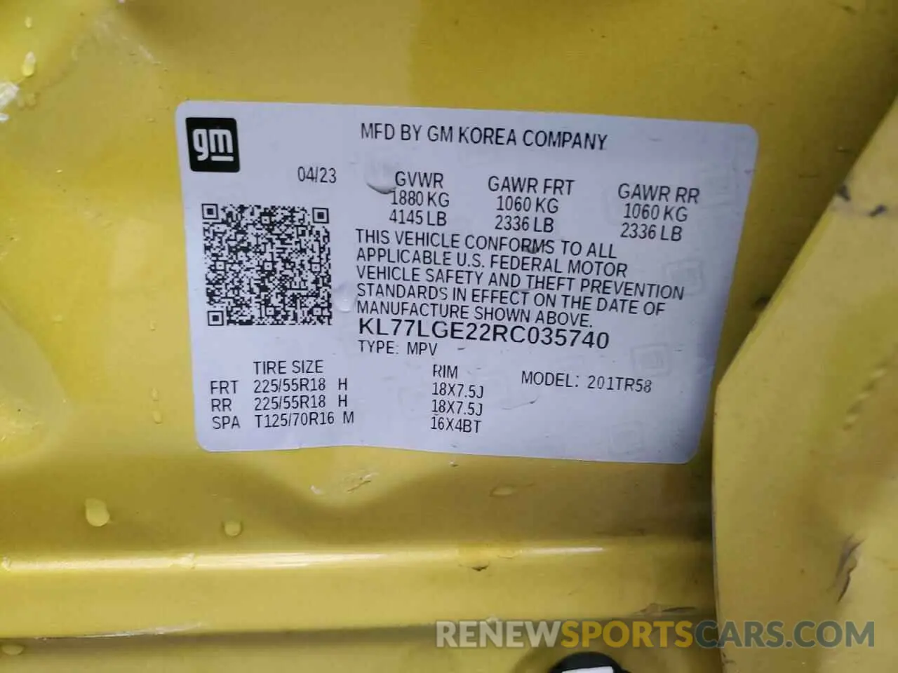 13 Photograph of a damaged car KL77LGE22RC035740 CHEVROLET TRAX 1RS 2024